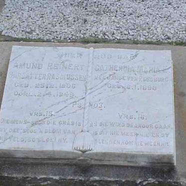 RASMUSSEN Amund Reinert G. 1906-1949 &amp; Catharina Maria E. JANSE VAN RENSBURG 1898-