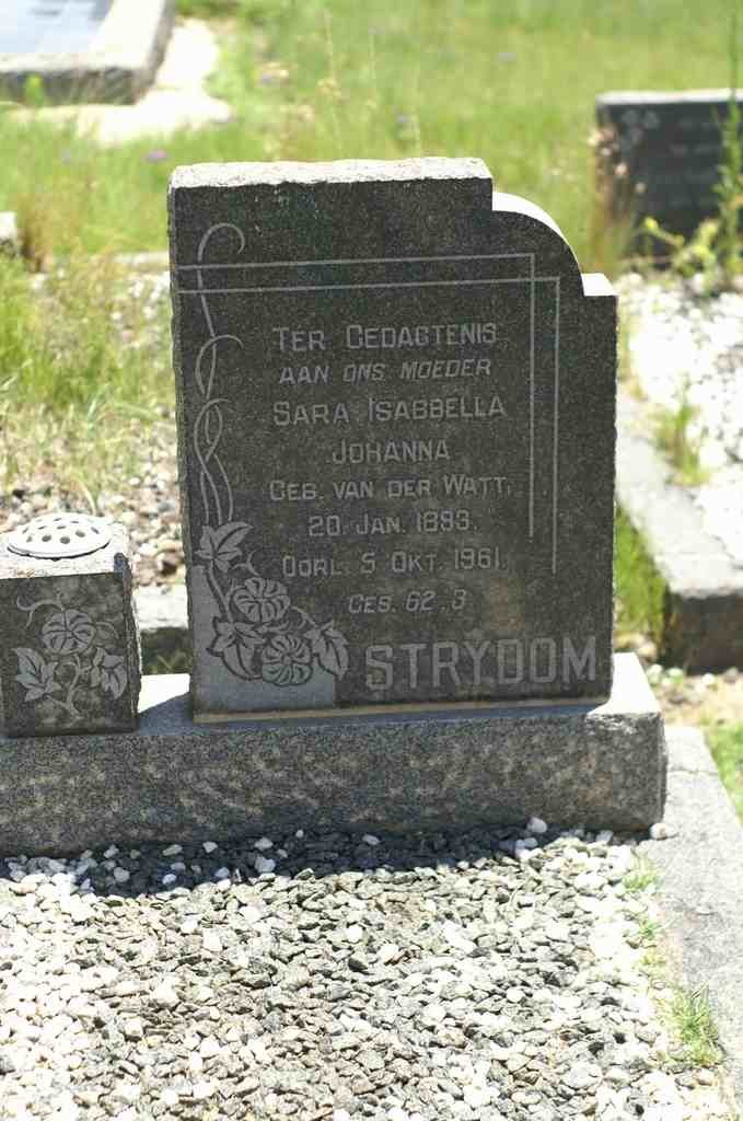 STRYDOM Johannes P. 1877-1959 &amp; Sarah Isabbella Johanna VAN DER WATT 1893-1961