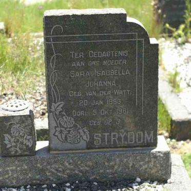 STRYDOM Johannes P. 1877-1959 &amp; Sarah Isabbella Johanna VAN DER WATT 1893-1961