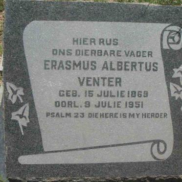 VENTER Erasmus Albertus 1869-1951