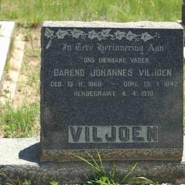 VILJOEN Barend Johannes 1868-1942
