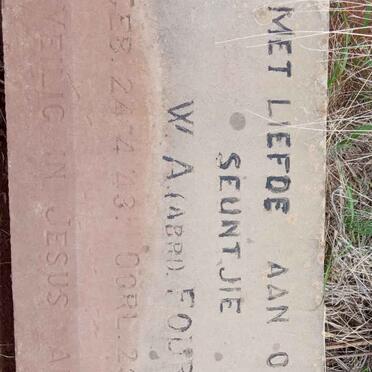 FOURIE W.A. 1943-1943