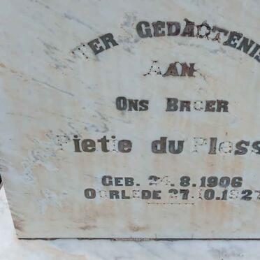 PLESSIS Pietie, du 1906-1927