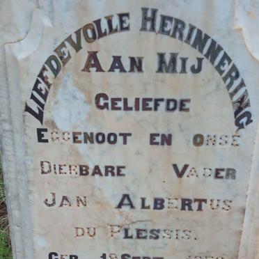 PLESSIS Jan Albertus, du 1858-1922