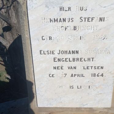 ENGELBRECHT Hermanus Stefanis 1859- & Elsie Johanna Susanna VAN PLETSEN 1864-