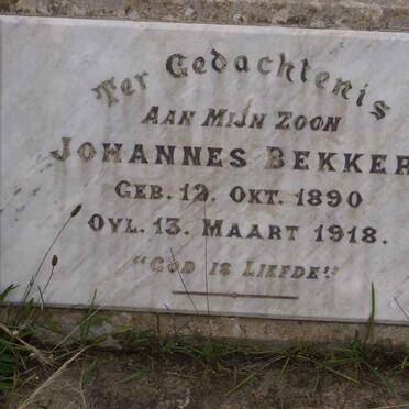 BEKKER Johannes 1890-1918