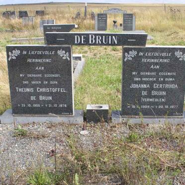 BRUIN Theunis Christoffel, de 1905-1978 &amp; Johanna Gertruida VERMEULEN 1909-1977