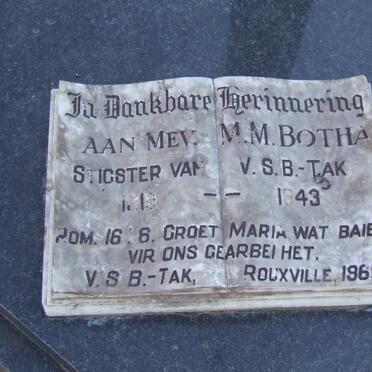 BOTHA Harold Sydney Muskett 1879-1959 &amp; Maria Geertruida 1885-1960 