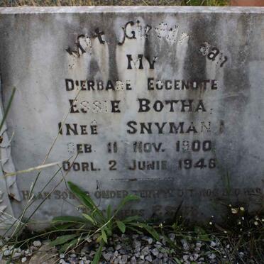 BOTHA Essie nee SNYMAN 1900-1946