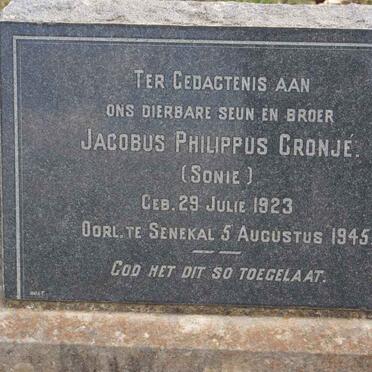 CRONJE Jacobus Philippus 1923-1945