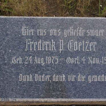 COETZER Frederik P. 1875-1952