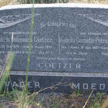 COETZER Hendrik Johannes 1879-1943 &amp; Isabella Cornelia Petronella HORN 1887-1955