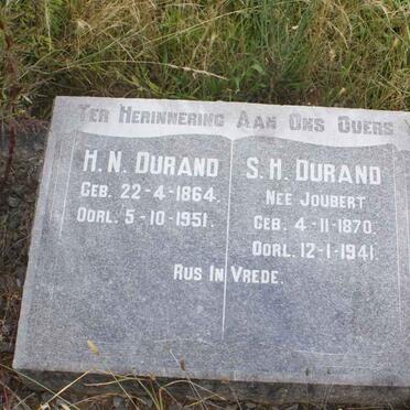 DURAND H.N. 1864-1951 &amp; S.H. JOUBERT 1870-1941