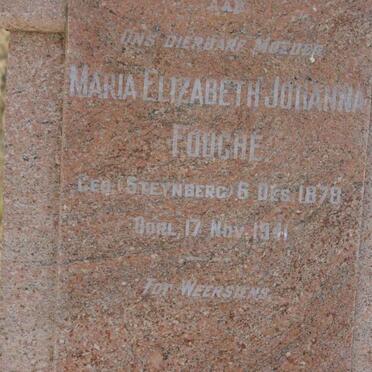 FOUCHE Maria Elizabeth Johanna nee STEYNBERG 1878-1941