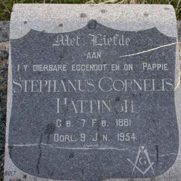 HATTINGH Stephanus Cornelis 1881-1954
