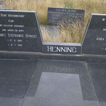 HENNING Johannes Stephanus 1908-1980 &amp; Anna Elizabeth J. 1912-2006