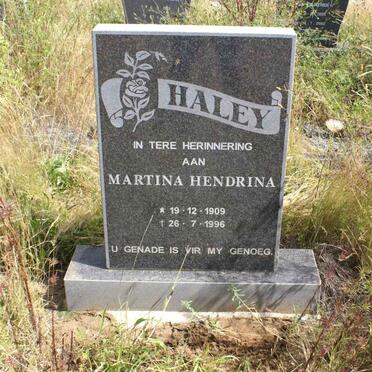 HALEY Martina Hendrina 1909-1996