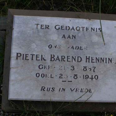 HENNING Pieter Barend 1867-1940
