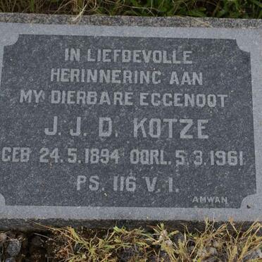 KOTZE J.J.D. 1894-1961