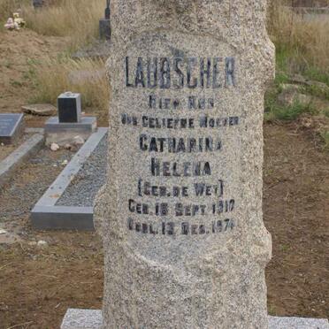 LAUBSCHER Catharina Helena nee DE WET 1910-1974