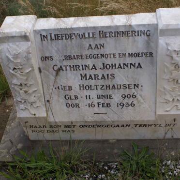 MARAIS Cathrina Johanna nee HOLTZHAUSEN 1906-1936