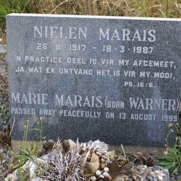 MARAIS Nielen 1917-1987 &amp; Marie WARNER -1999