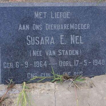 NEL Susara E. nee VAN STADEN 1864-1940