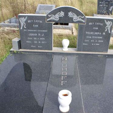 NEUHOFF Johan N.J. 1905-1977 &amp; Wilhelmina M. STRYDOM 1906-19?2