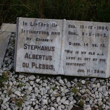 PLESSIS Stephanus Albertus, du 1884-1942