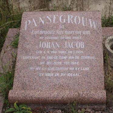 PANSEGROUW Johan Jacob 1918-1950