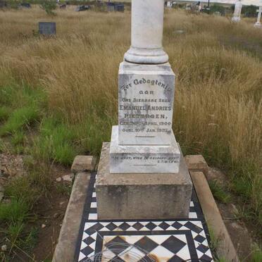 PIETERSEN Emanuel Andries 1900-1927