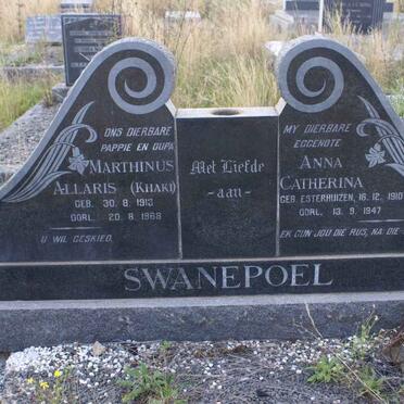 SWANEPOEL Marthinus Allaris 1913-1968 &amp; Anna Catherina ESTERHUIZEN 1910-1947