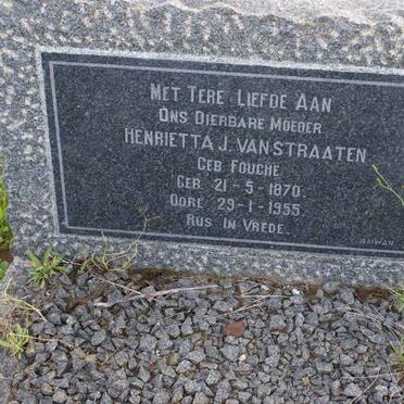 STRAATEN Henrietta J., van nee FOUCHE 1870-1955