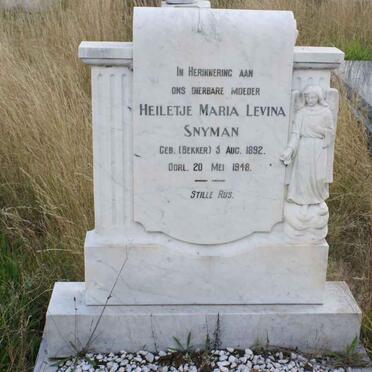 SNYMAN Heiletje Maria Levina nee BEKKER 1892-1948