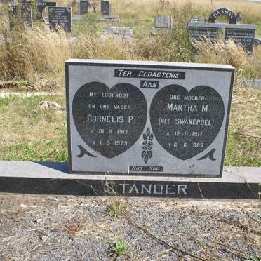 STANDER Cornelis P. 1917-1979 &amp; Martha M. SWANEPOEL 1917-1985