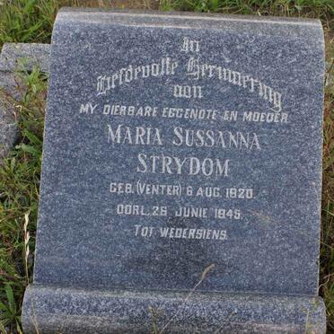 STRYDOM Maria Sussanna nee VENTER 1920-1945