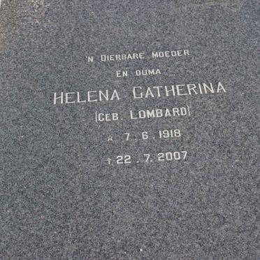 SWANEPOEL Helena Catherina nee LOMBARD 1918-2007