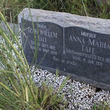 TAIT Izak Willem 1882-1939 &amp; Anna Maria SWANEPOEL 1885-1971