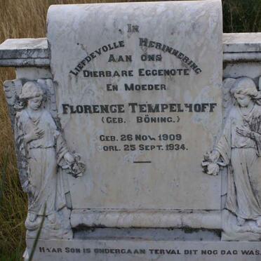 TEMPELHOFF Florence nee BONING 1909-1934