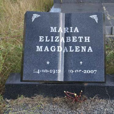 TERBLANCHE Maria Elizabeth Magdalena 1912-2007