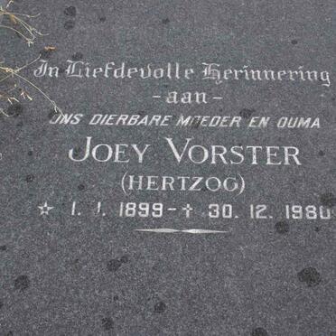 VORSTER Joey nee HERTZOG 1899-1980