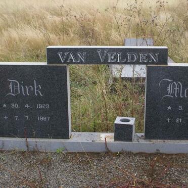 VELDEN Dirk, van 1923-1987 &amp; Mabel 1919-1991