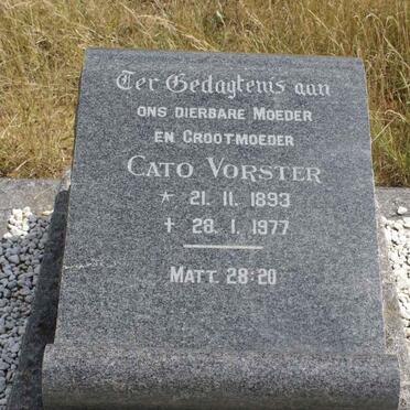 VORSTER Cato 1893-1977
