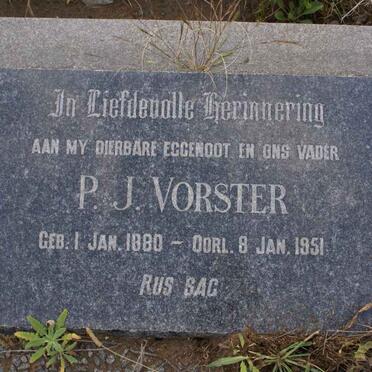 VORSTER P.J. 1880-1951