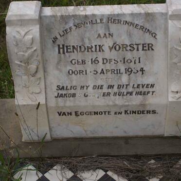 VORSTER Hendrik 1871-1934
