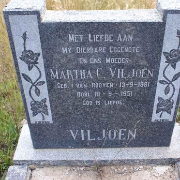 VILJOEN Martha C. Viljoen nee VAN ROOYEN 1891-1951