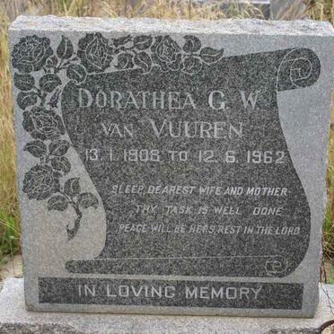 VUUREN Dorathea G.W., van 1908-1962