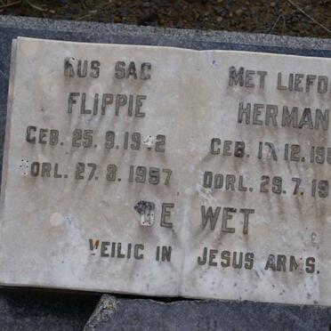 WET Flippie, de 1942-1957 :: DE WET Herman 1958-1958