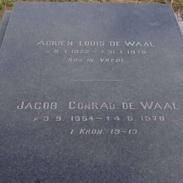 WAAL Adrien Louis, de 1922-1978 :: DE WAAL Jacob Conrad 1954-1978