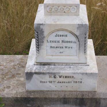 WEBBER Jessie Leckie nee RUSSELL -1918  